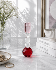 Roselle Crystal Sphere Candle Holder - Big
