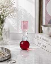 Roselle Crystal Sphere Candle Holder - Small