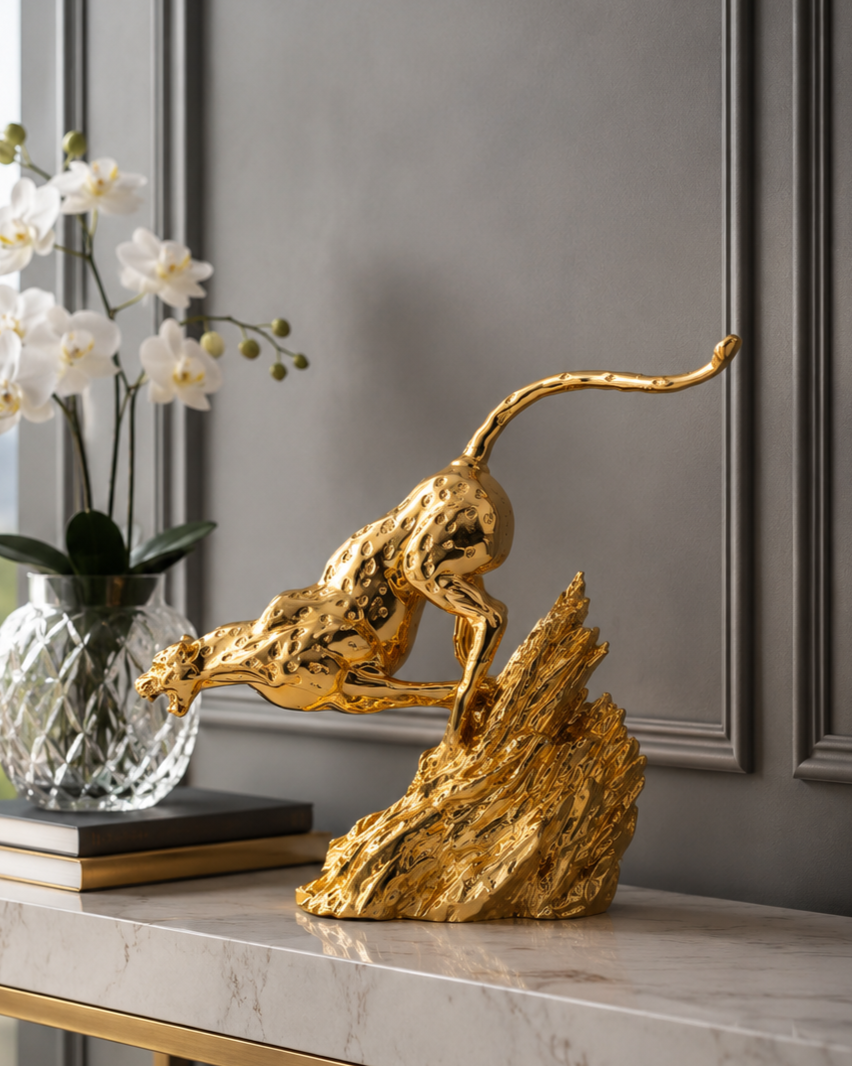 Eternal Hunt Decorative Panther Sculpture
