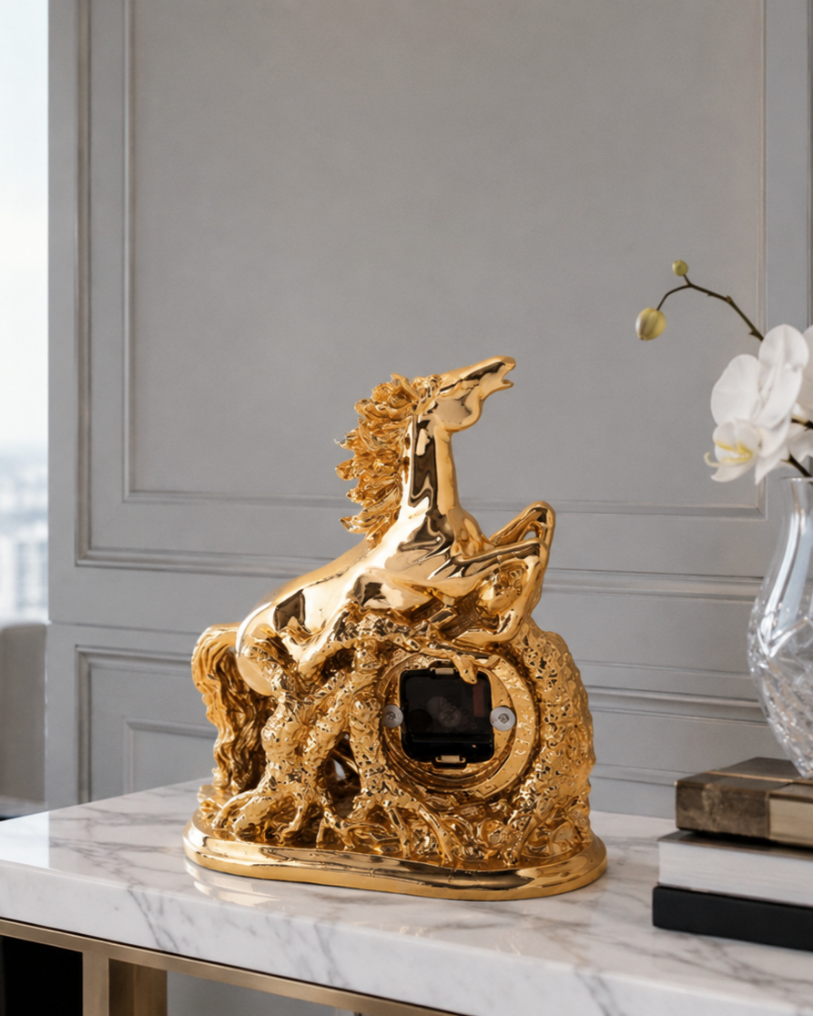 Majestic Stallion Decorative Table Clock
