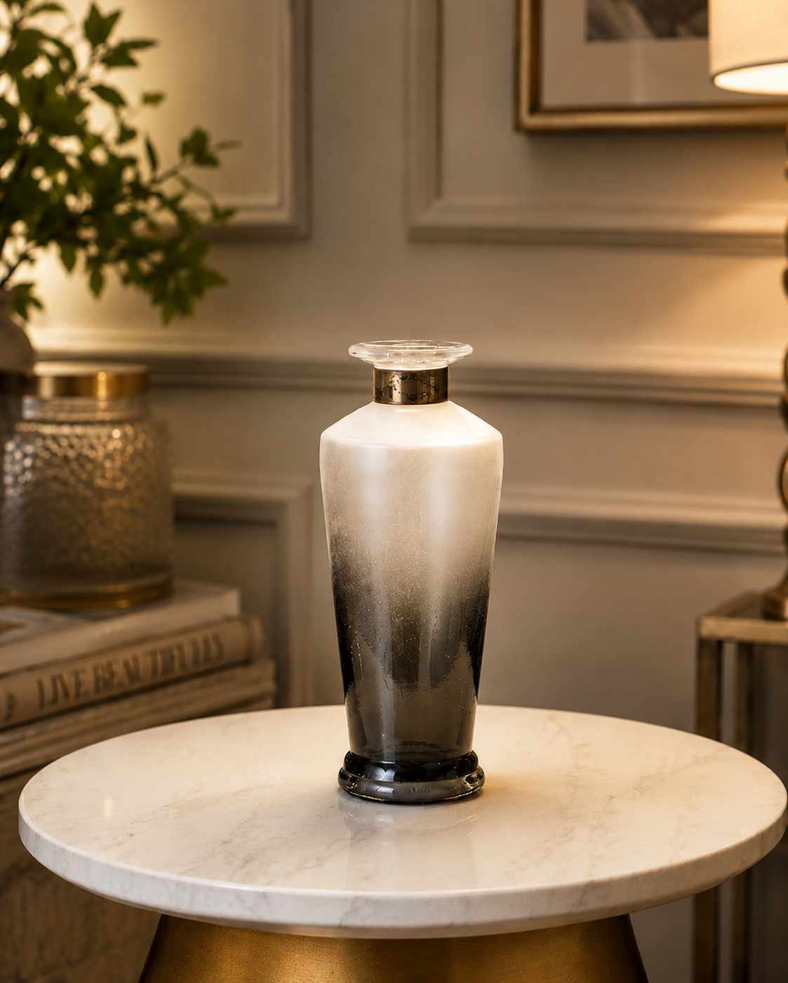 Sedimentary Glass Vase 