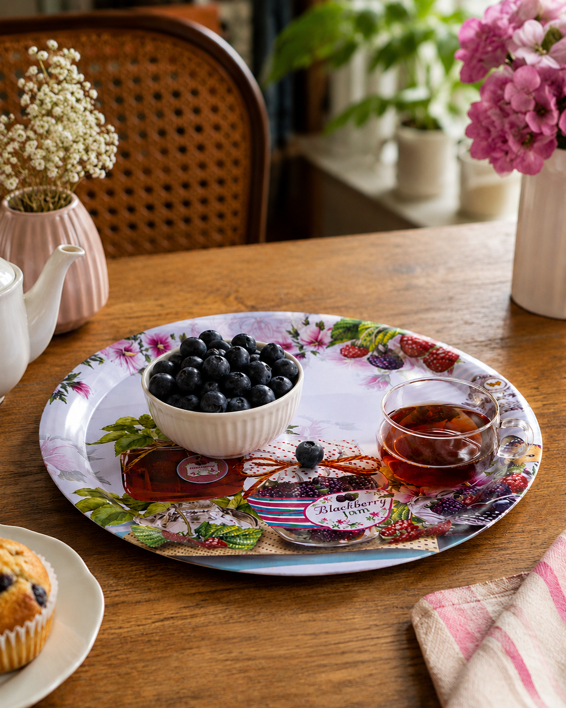 'Blue Berries' Serving Tray 