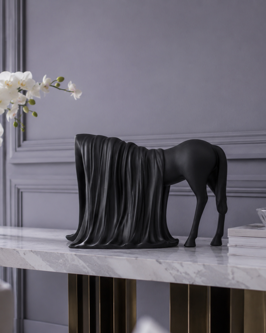 Modern Abstract Animal Sculpture - Black