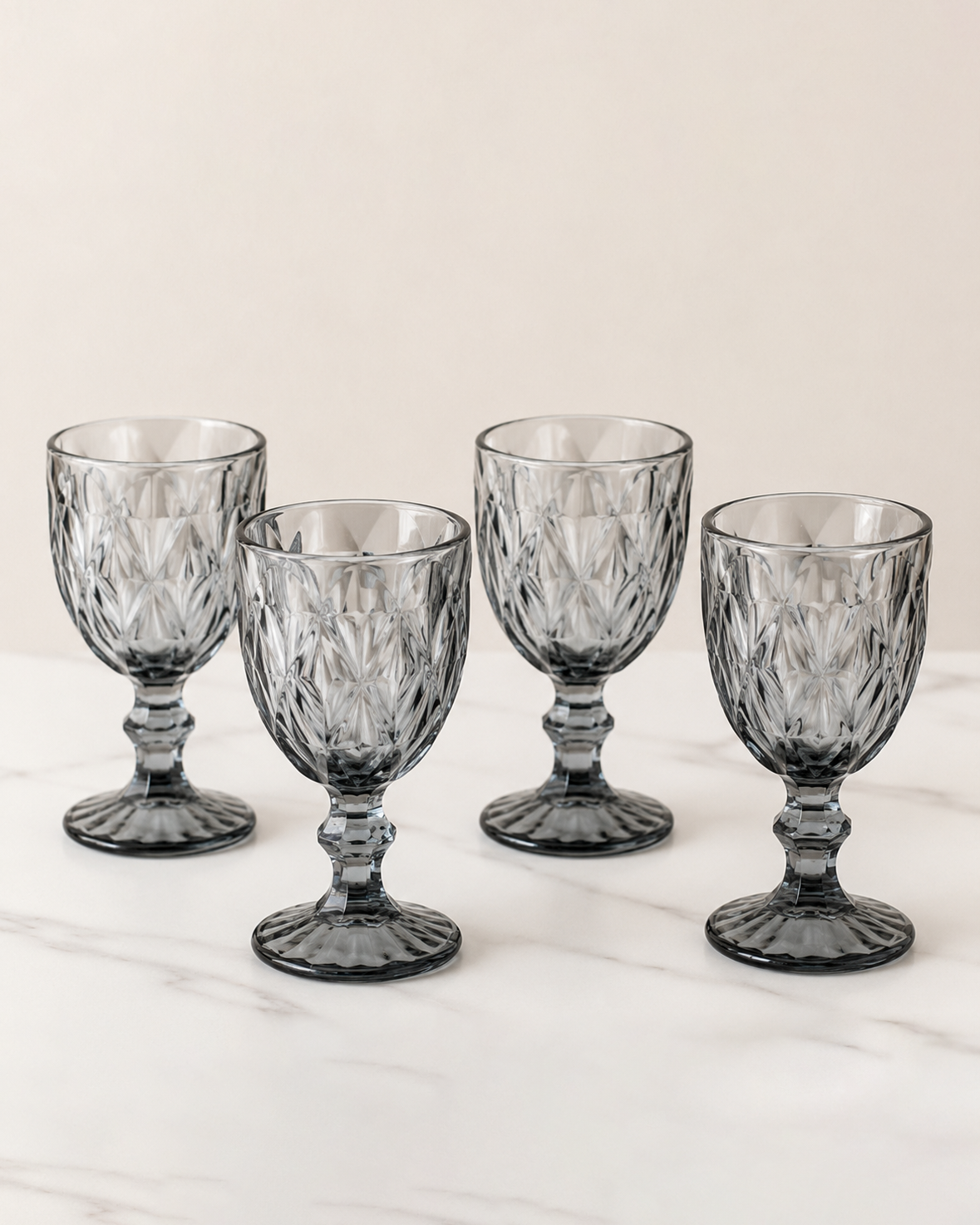 Vintage Glass Goblet - Set of 4 