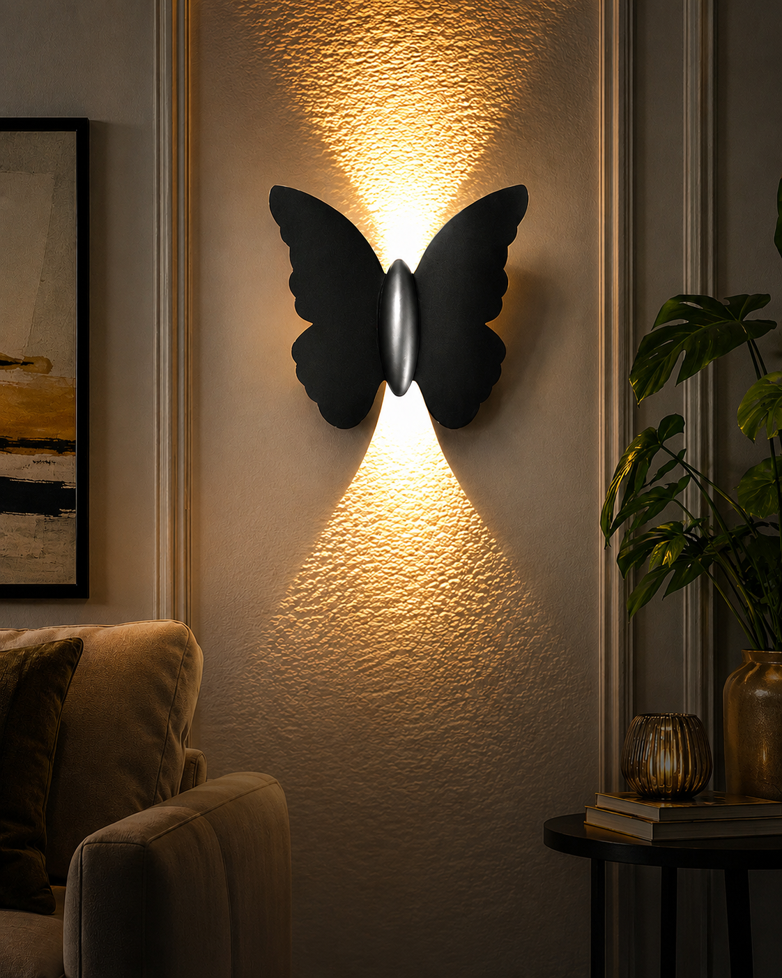 Butterfly Glow Out Door Wall Light 