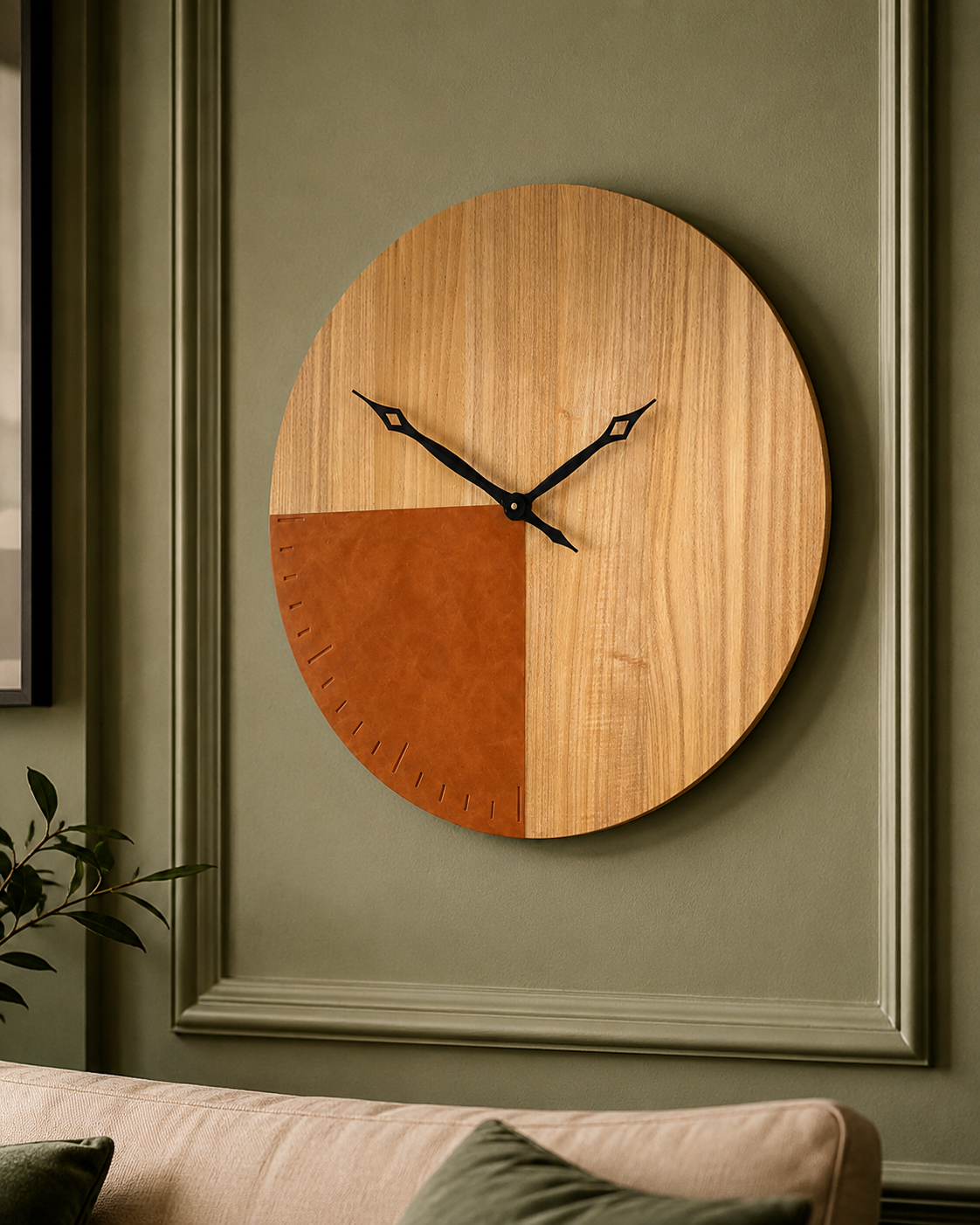 Dual Tone Wood Accent Wall Clock