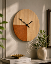 Dual Tone Wood Accent Wall Clock