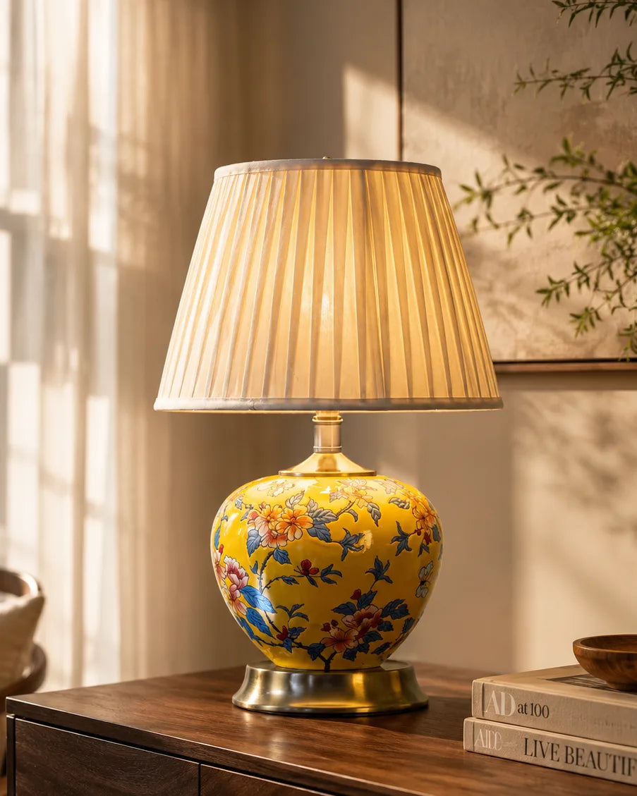 Golden Bloom Heritage Table Lamp 