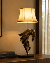 Golden Gallop Horse Sculpture Table Lamp 