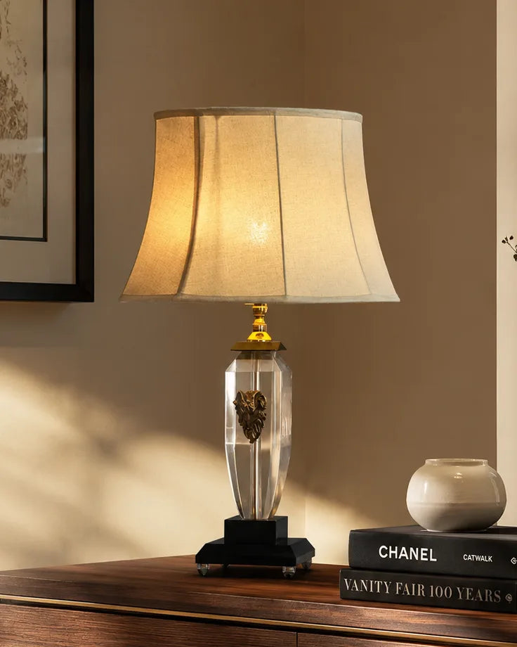 Crystal Crest Brass Accent Table Lamp 