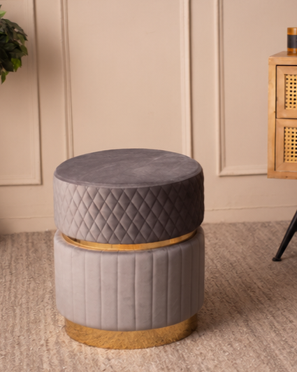 Pouffe Ottoman - Grey 