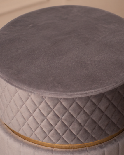 Pouffe Ottoman - Grey 