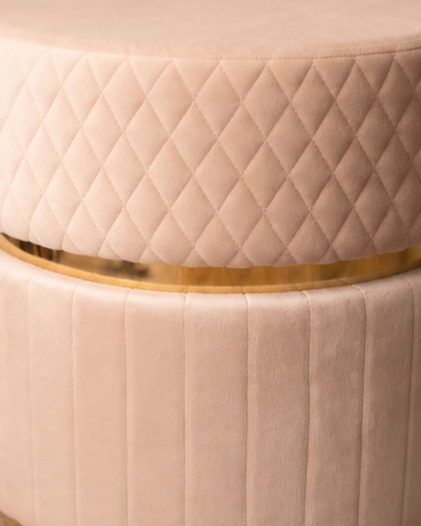 Pouffe Ottoman - Cream 