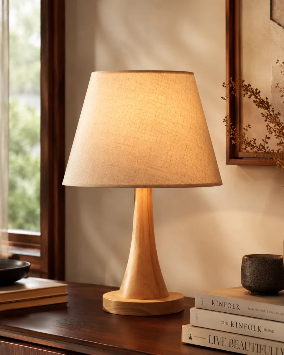 Wood-Accented Table Lamp 