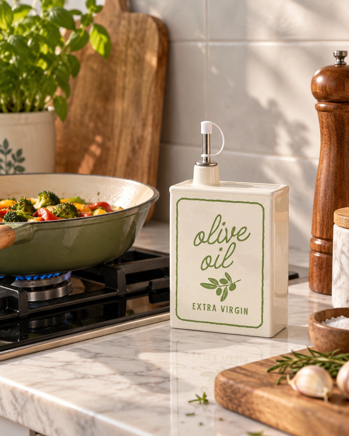 Tuscan Harvest Ceramic Oil Dispenser