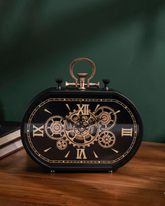 Gear Analog Ellipse Table Clock 