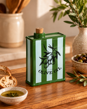 Verdant Stripe Ceramic Oil Dispenser
