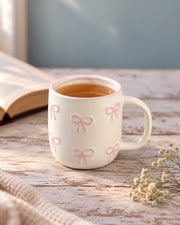 Whispering Ribbons Bow Ceramic Mug