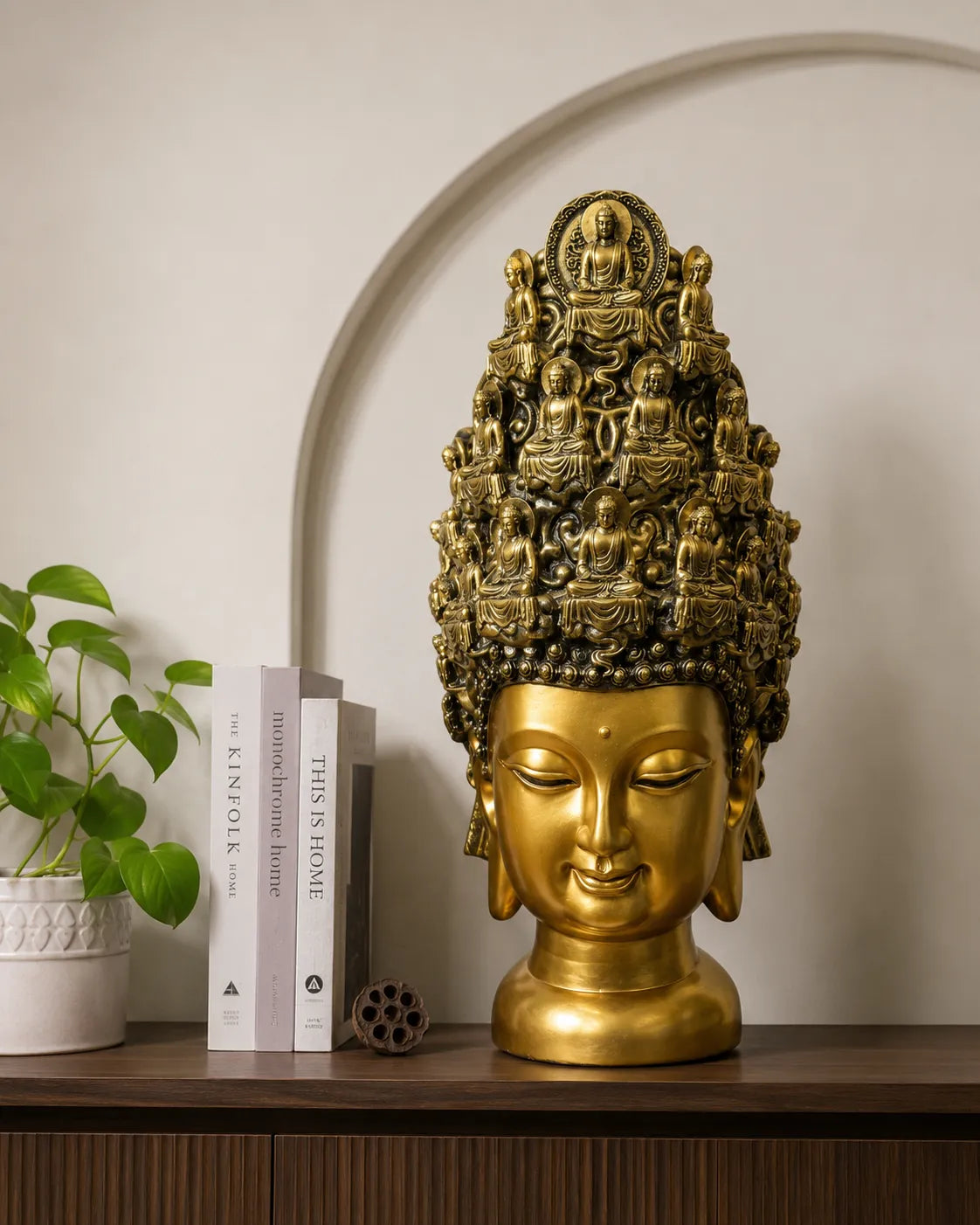 The Omnipresent Crown Buddha Sculptural Bust