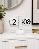 Balance Stand Flip Clock - White 