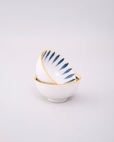 Sapphire Lines Ceramic Katori - Set Of 2 