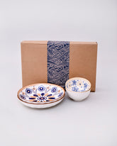 Indigo Artisan Katori & Pasta Bowl - Set Of 4 