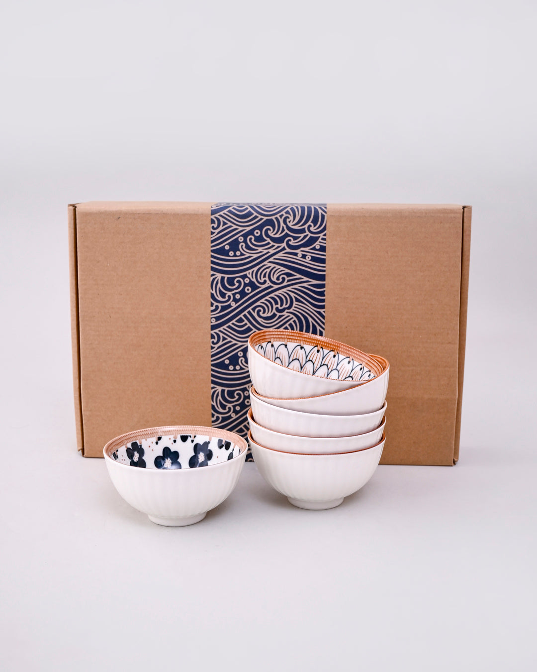 Floral Whimsy Katori - Set Of 6 