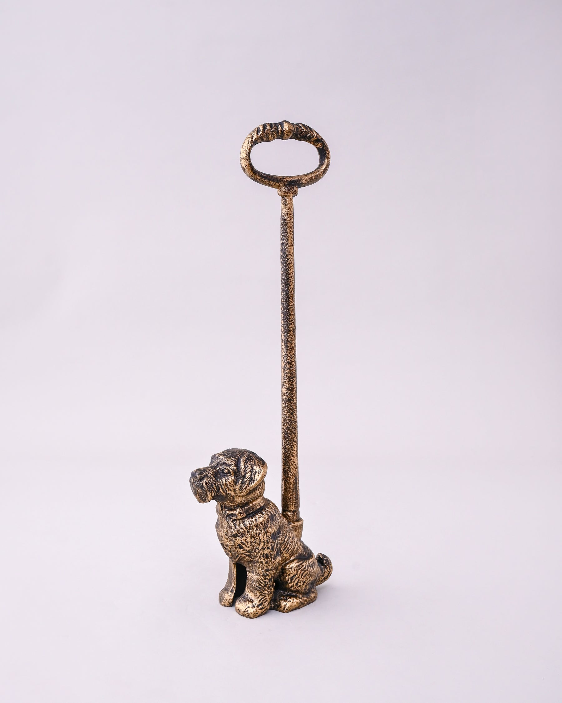 Dog Figurine Cast Iron Tissue Holder 
