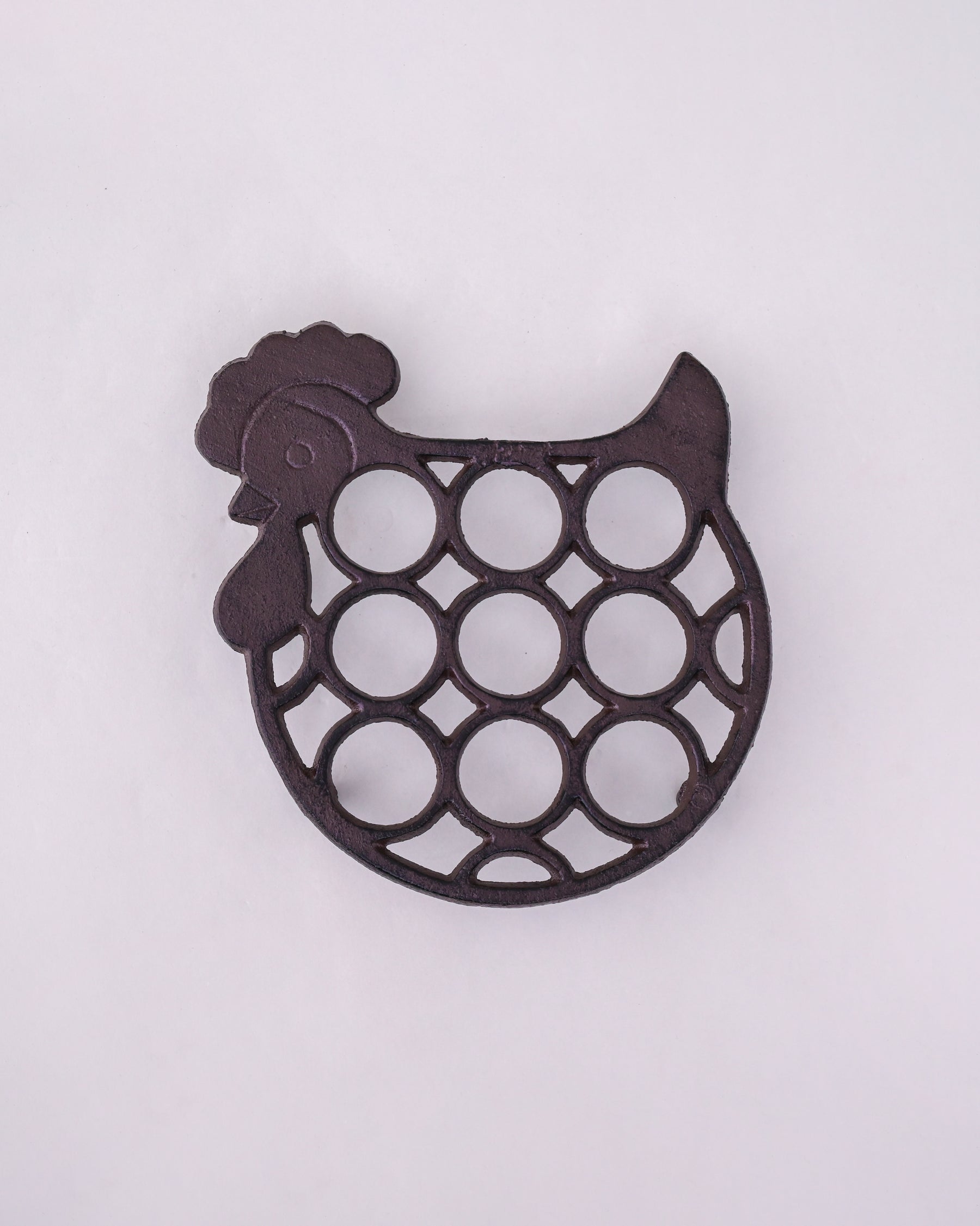Hen Shaped Cast Iron Egg Holder 