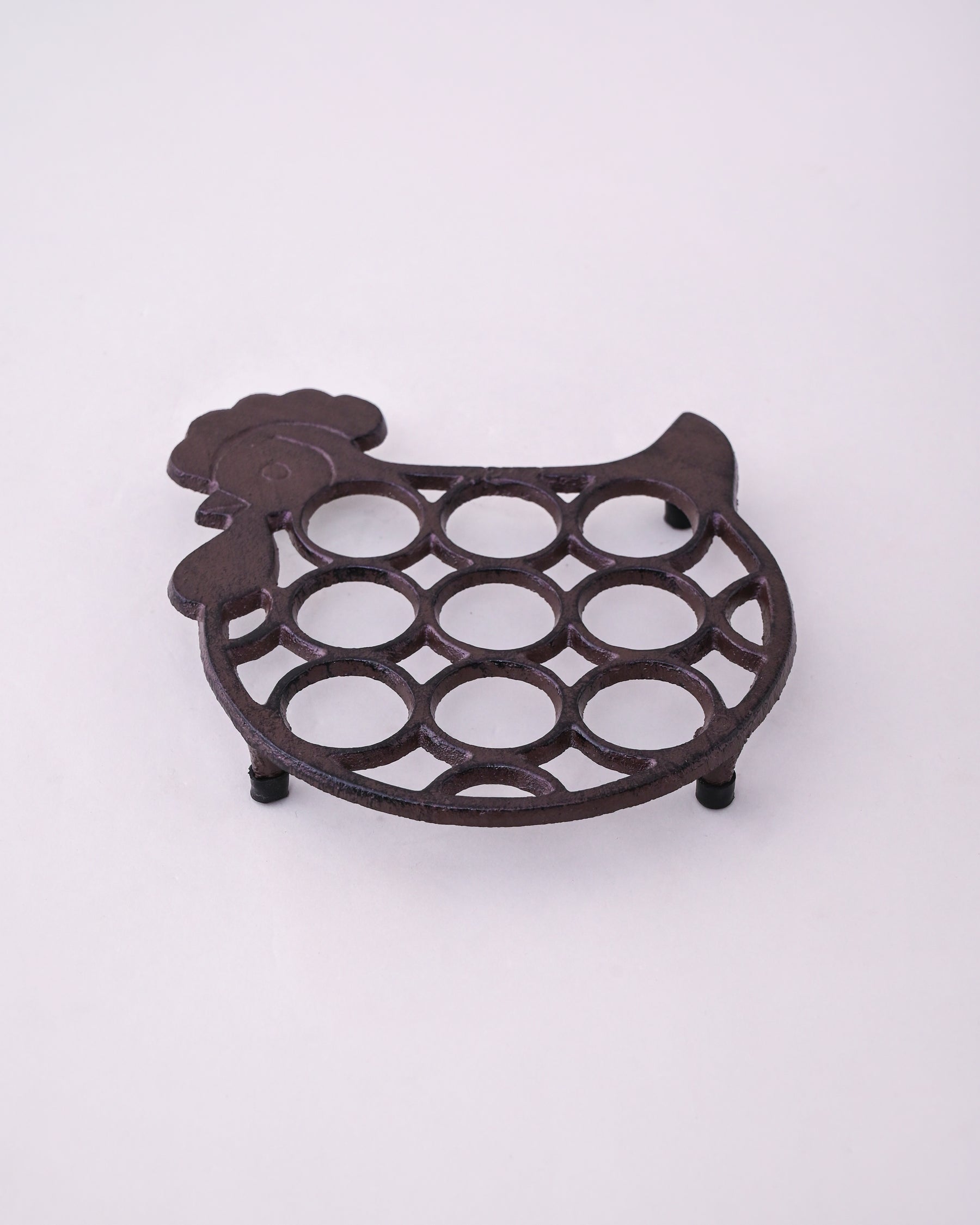 Hen Shaped Cast Iron Egg Holder 