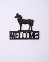 Welcome - Cast Iron Wall Mounted Sign 