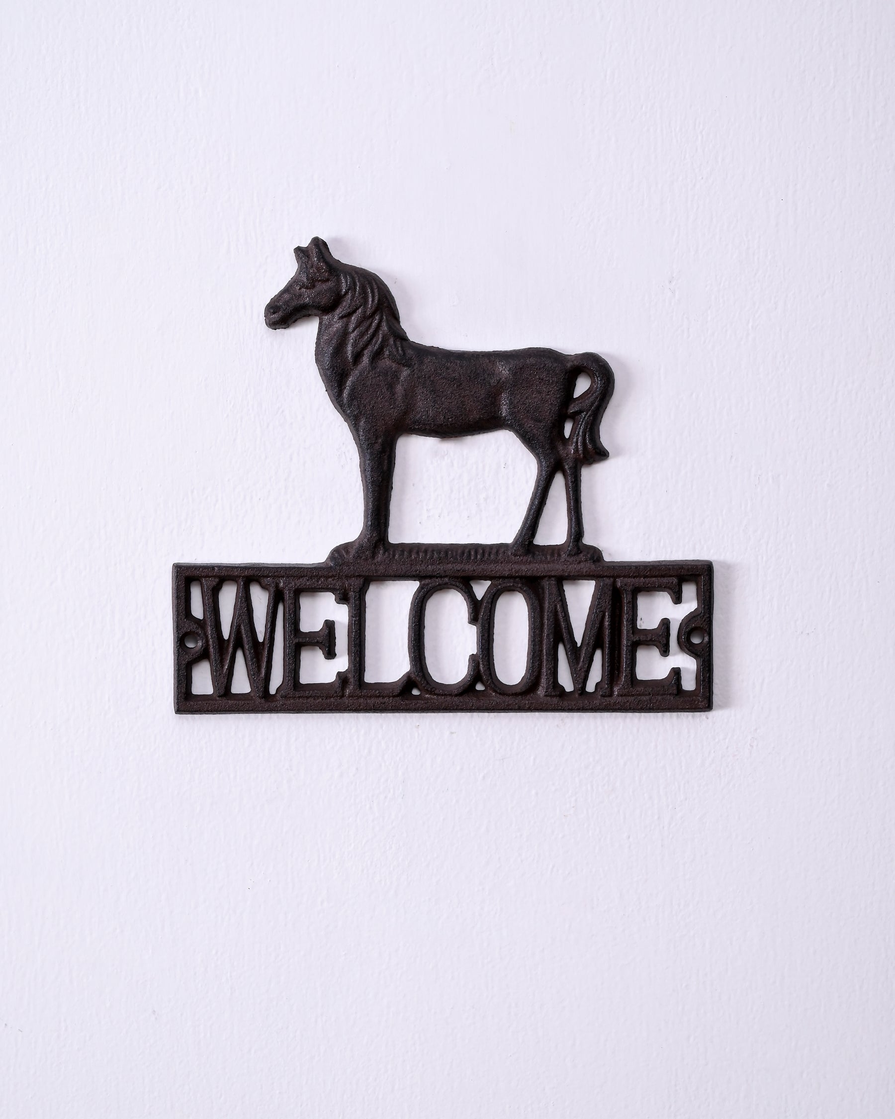 Welcome - Cast Iron Wall Mounted Sign 