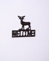 Deer Welcome Cast Iron Wall Mount 