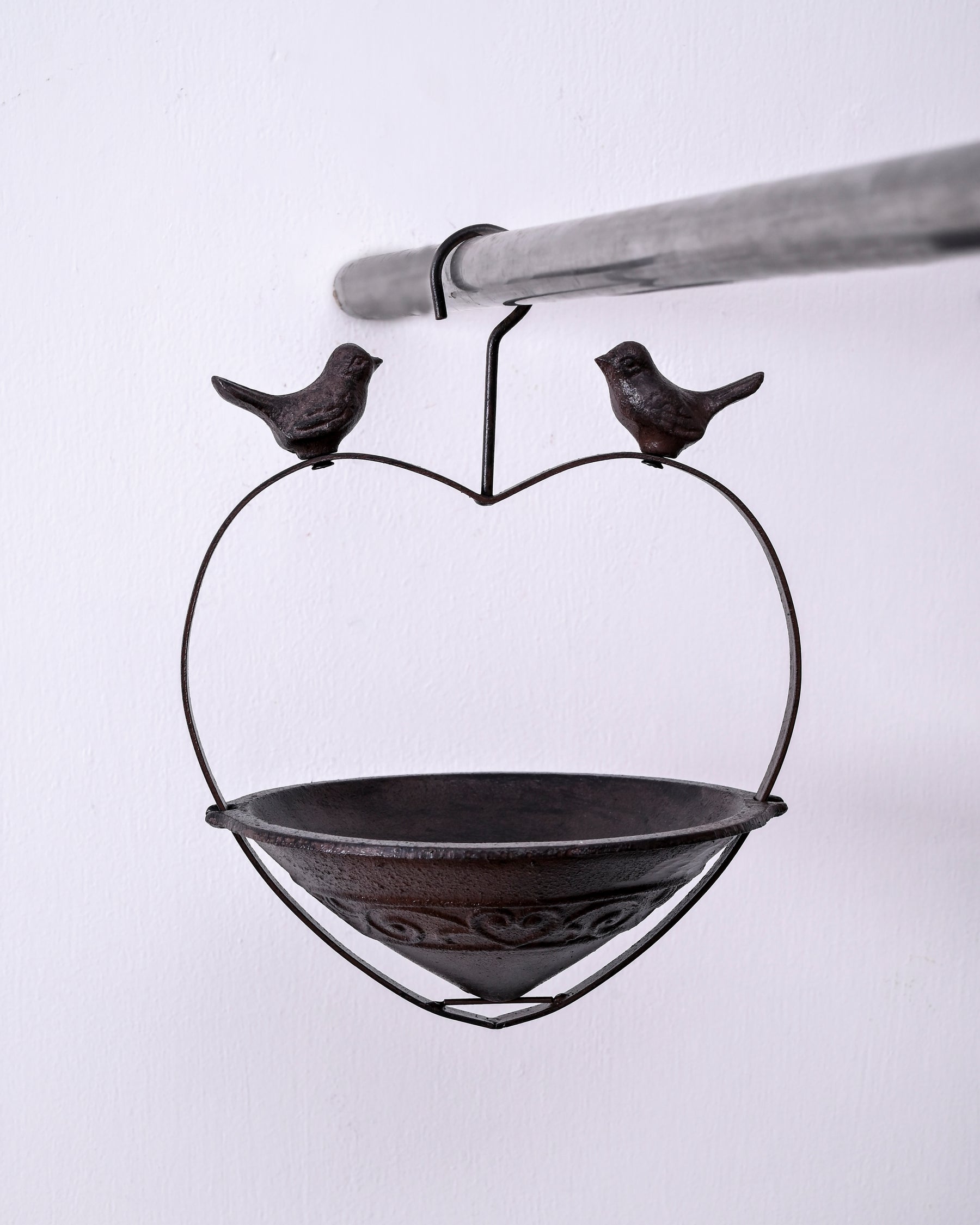Heart Frame Cast Iron Bird Feeder 