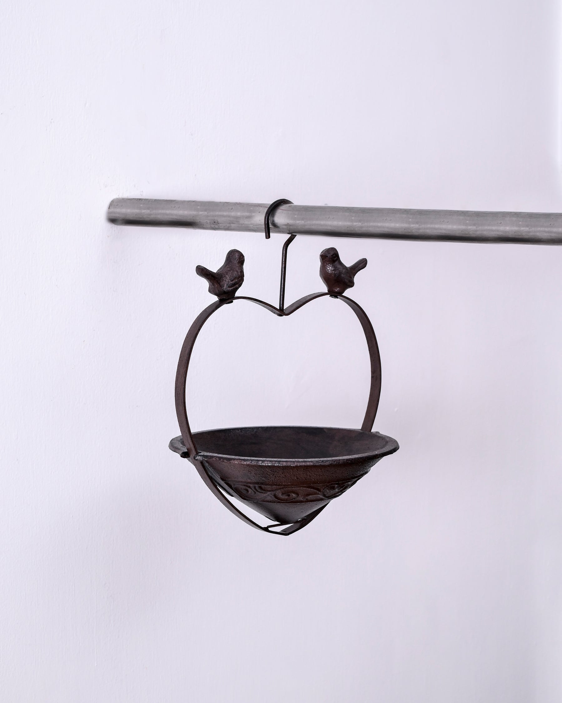 Heart Frame Cast Iron Bird Feeder 