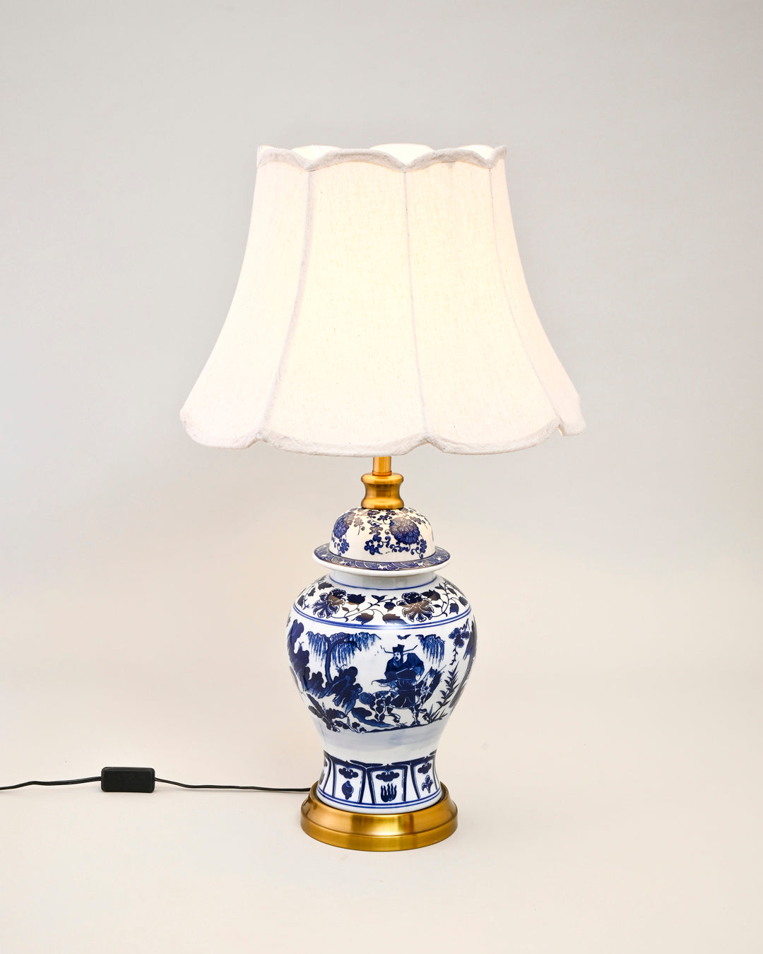 Imperial Carriage Blue & White Table Lamp 