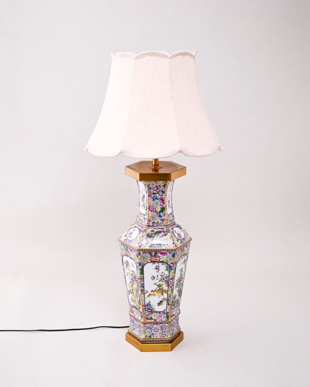 Dynasty Garden Cloisonne Table Lamp 