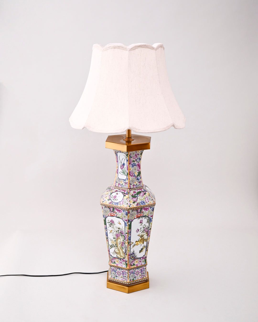 Dynasty Garden Cloisonne Table Lamp 