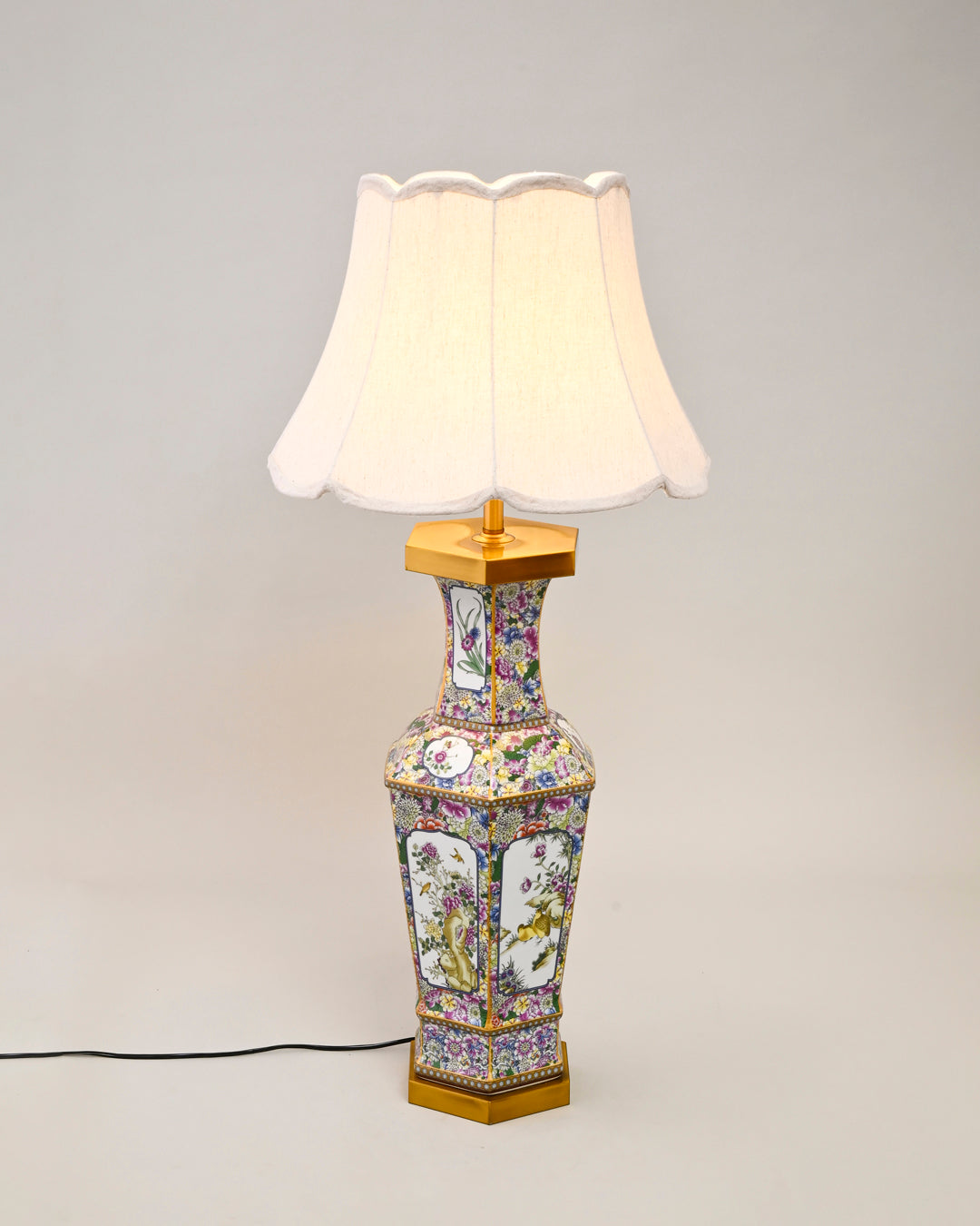 Dynasty Garden Cloisonne Table Lamp 