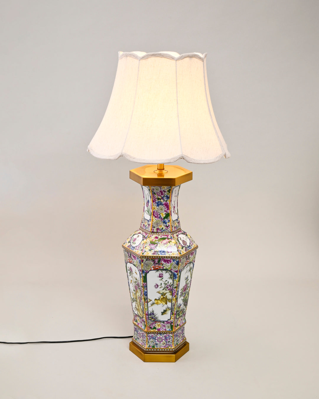 Dynasty Garden Cloisonne Table Lamp 