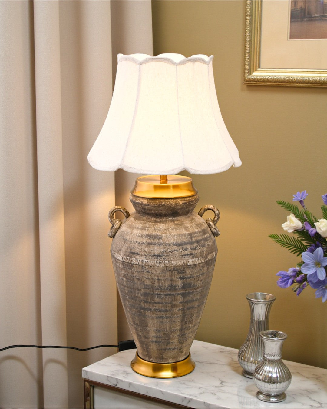 Tuscan Heritage Amphora Table Lamp 