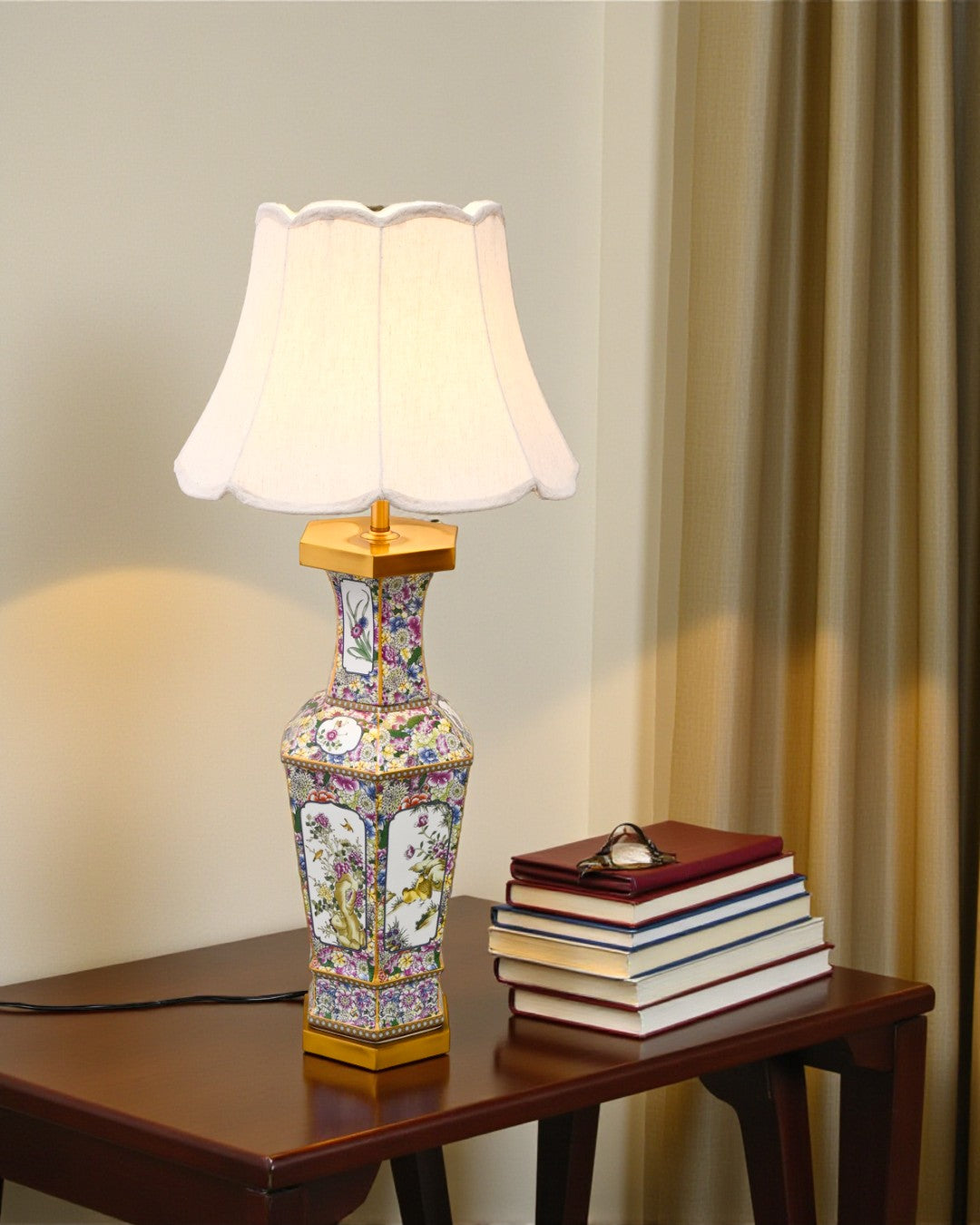 Dynasty Garden Cloisonne Table Lamp 