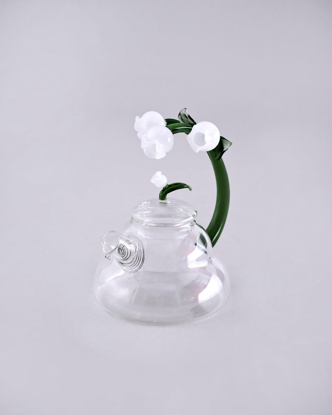 Lily Bloom Glass Teapot 