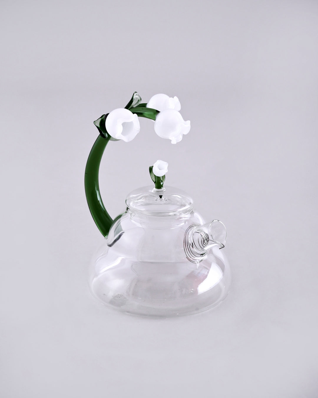 Lily Bloom Glass Teapot 