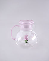 Rose Bloom Glass Teapot 