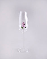Rose Bloom Champagne Flute Glass 