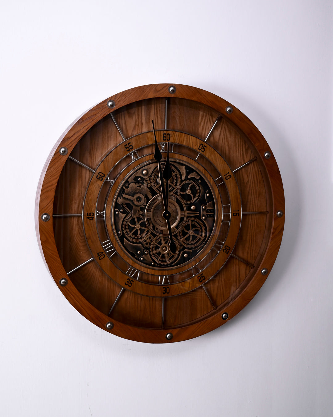 Rustic Gear Wall Clock 