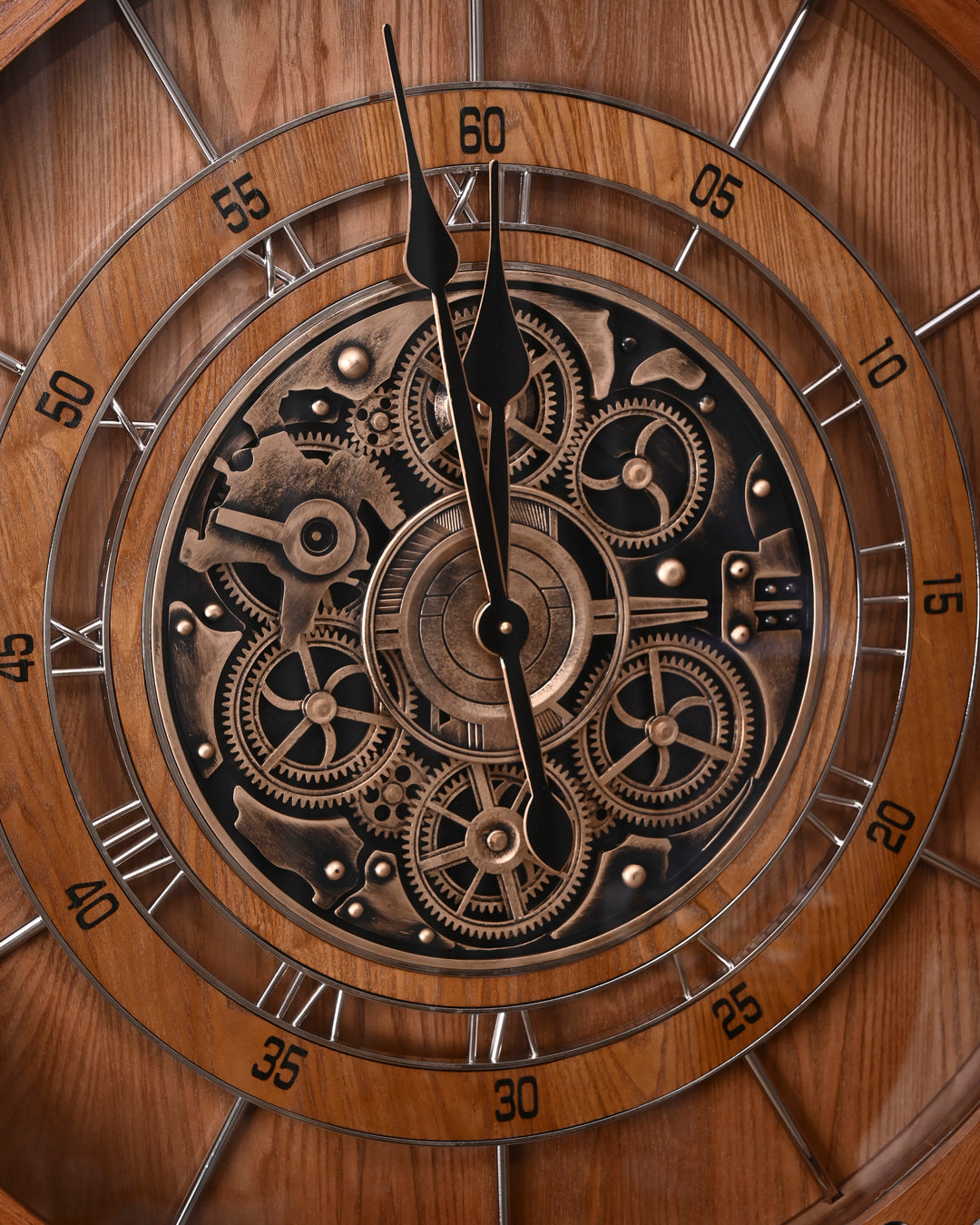 Rustic Gear Wall Clock 