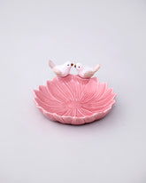 Lovebirds Ceramic Ring Dish - Pink 
