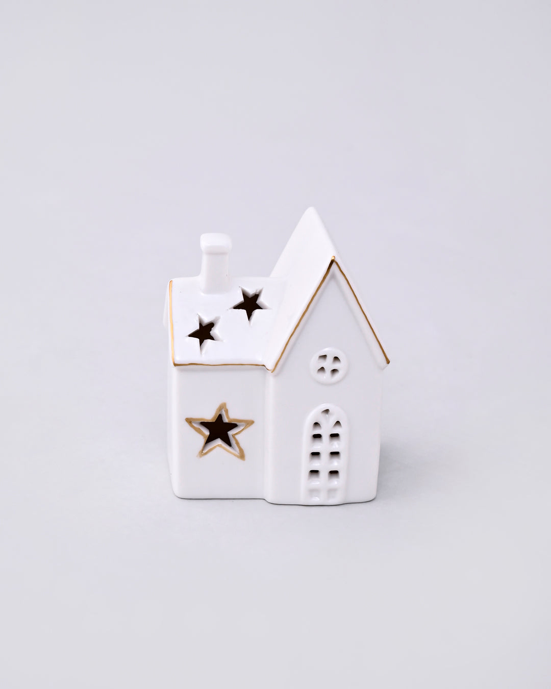 Starry White House Tealight Holder 